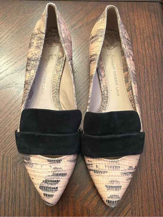 10 Crosby Derek Lam Shoes - 10 Crosby Derek Lam Women's Pointed Flats in Light Pink Black Suede Accent Sz 6